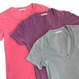 James Perse Fitted Tees - Size 2 - Lot of 3